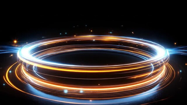 Abstract Circular Light Effect Animation