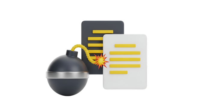 Bomb Exploding Near Documents