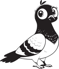 vector illustration of a pigeon bird