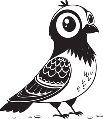 vector illustration of a pigeon bird