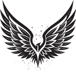 black and white wings