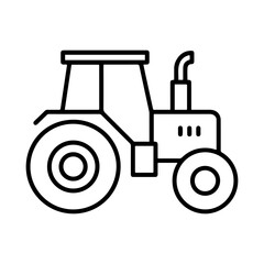tractor outline vector icon farming equipment
