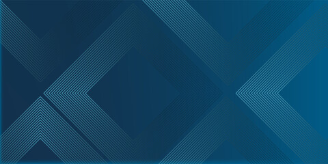 Dark blue abstract background with glowing arrow lines technology futuristic concept. Modern shiny blue geometric lines design. Horizontal banner template suit for cover, header, poster, banner, web