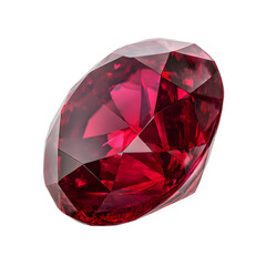 Fototapeta premium Ruby Red Precious Gemstone Luxury Jewel Elegant Treasure isolated on transparent background