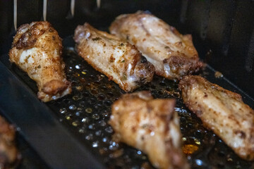 Wings in an air fryer