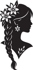Floral Silhouette Profile