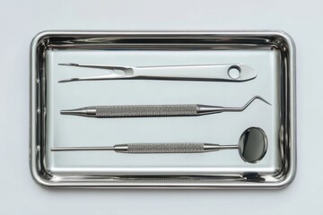 Dental tools in a tray (2)