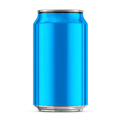 302 Blue Aluminum Can Vector Illustration on White Background