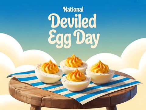 Celebrate national deviled egg day with a delicious outdoor picnic spread - Powered by Adobe