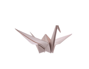 Elegant Origami Paper Crane with Blossoms