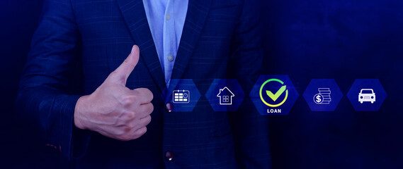 Loan, Financial loan agreement concept, investment and finance concept, fundraising, Personal Loan Assessment and Loans concept. Financial loan agreement
