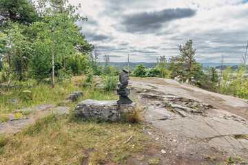 Panorama of Sortavala from the top of the mountain, Karelia