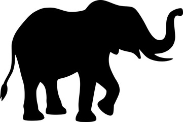 Silhouette of an elephant illustration