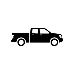 Fototapeta premium Stylized Silhouette of a Pickup Truck Automotive Icon
