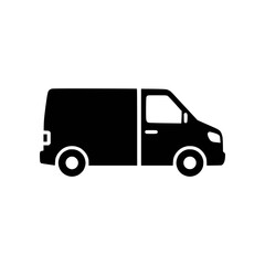 Black Van Icon Delivery, Transportation, Shipping, Logistics, Service, Cargo. For Business and Web Designs