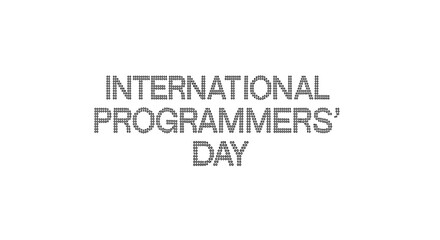 Fototapeta premium International programmers day isolated on white background for celebration