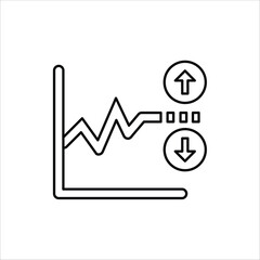 volatility icons. simple line vector