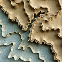 Close up of Natural Landforms with Unique Texture