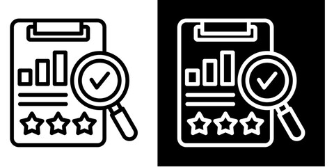 Performance Review  Icon Set White Style Collection