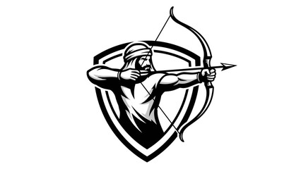 Mascot Illustration Esport Logo Emblem of an Archer