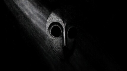 Mysterious mask in shadow light