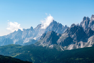 Blick auf die Dolomiten.