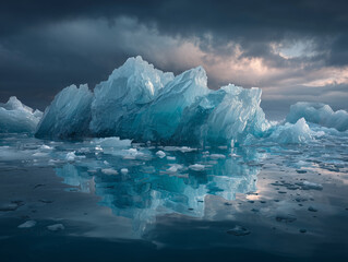 Fototapeta premium Crystal Ice Formations in Polar Waters