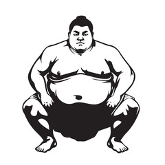 vector of a sumo athlete