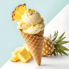 ice cream cone with chocolate