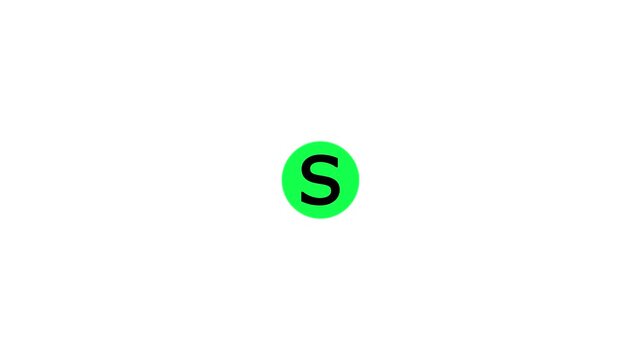 Letter S logo icon on white background.