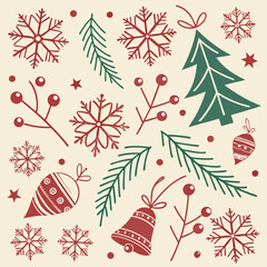 Festive christmas seamless snowflake pattern design for holiday celebrations and winter themes