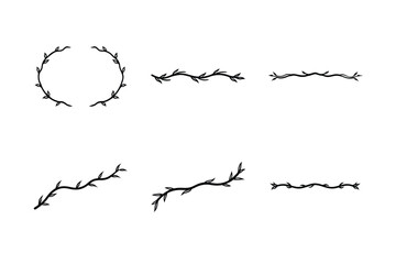 set of ornate art nouveau frame corner vector