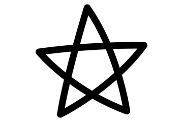 星のシンプルな手描きイラスト07