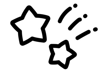 星のシンプルな手描きイラスト05
