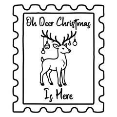 Christmas Deer Stamp
