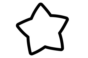 星のシンプルな手描きイラスト04