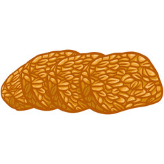 Fried Tempeh Tempe Goreng Illustration