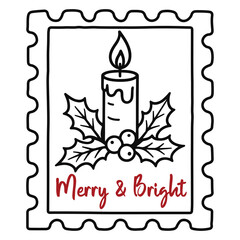 Christmas Candle Stamp