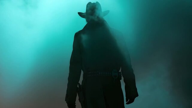 A person wearing a cowboy hat, likely for a themed event or costume