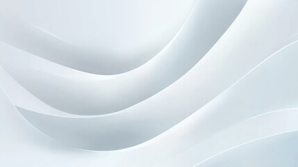 Flowing wave background in white and gray tones, perfect for serene visuals, websites, and minimalist compositions