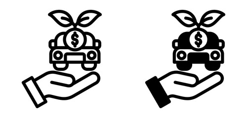 Vehicle Investment Icon Collection Line & Mixed Style