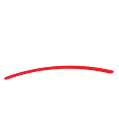 Hand-Drawn Red Underline Grunge Line