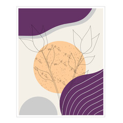 bstract Floral Line Art, line art design, vector illustration of a abstract background