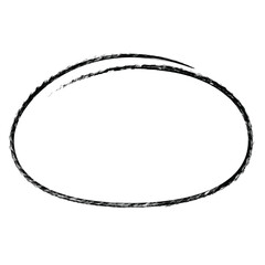 Hand-Drawn Black Oval Shape Frame