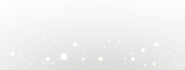 Sparkling Christmas glitter with glowing dust, festive snow, magical confetti and elegant golden particles, holiday card vector design with abstract background.