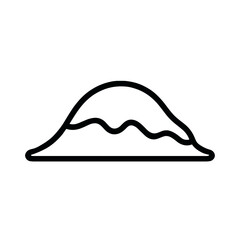 Snow mound icon in black and white, Christmas and winter theme