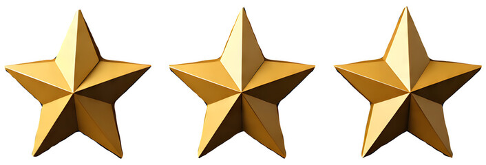 gold star 3D isolated on white
