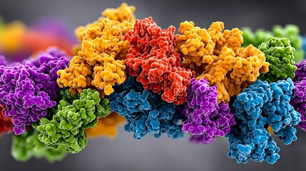 Detailed Render of Antibody Binding to Antigen for Science and Research Purposes