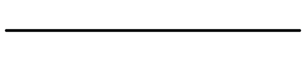 Thick Black Horizontal Line on TRANSPARENT Background Isolated vector transparent background cutout illutarstion