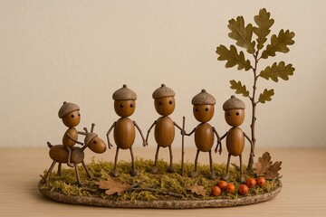 Creative Acorn Craft for Kindergarten Competition